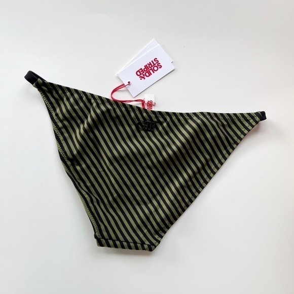 SOLID AND STRIPED Morgan Bottom Olive Micro Stripe - Picture 3 of 6